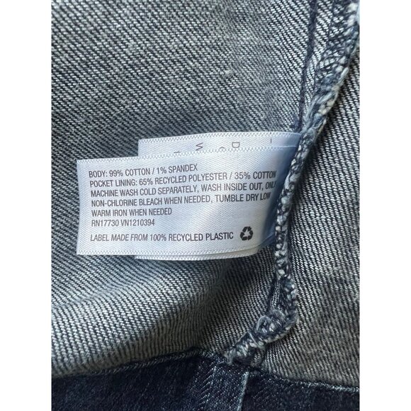 Universal Thread Womens Blue Denim Button-Front Pinafore Dress Size 12 - Picture 9 of 14